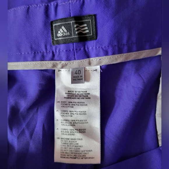 Adidas Purple Athletic Shorts Size 40 - Picture 7 of 7